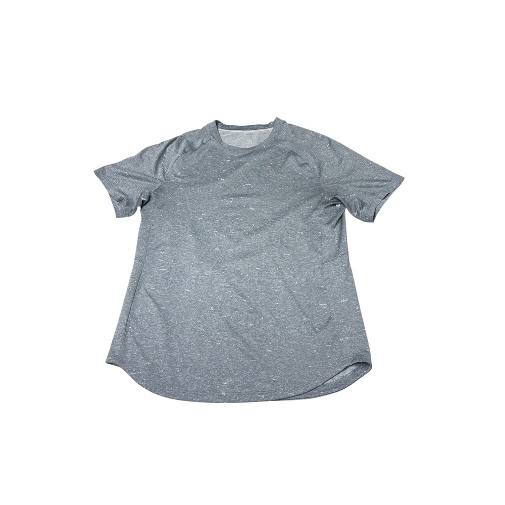 Lululemon Mens Metal Vent Tech Short Sleeve Shirt Blue Space Dye Size L